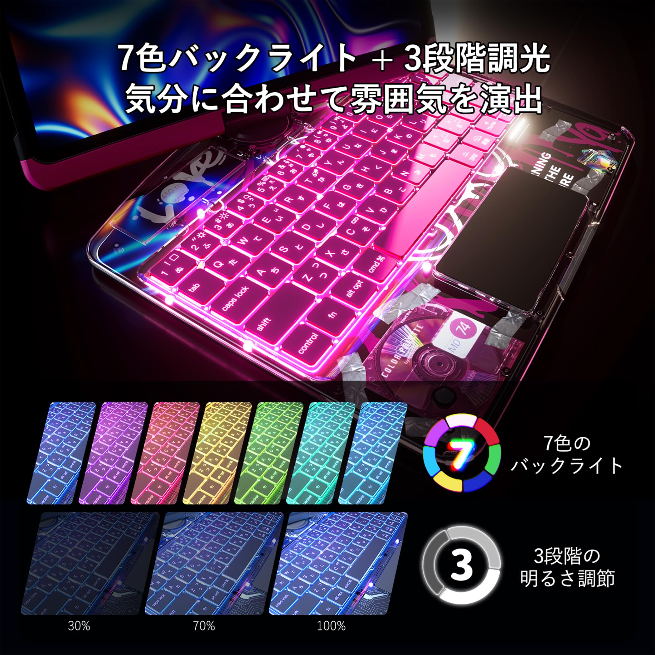 Amazon.co.jp: BJBT ipad Air 第4/5/6/7世代 11インチ 対応【360度回転